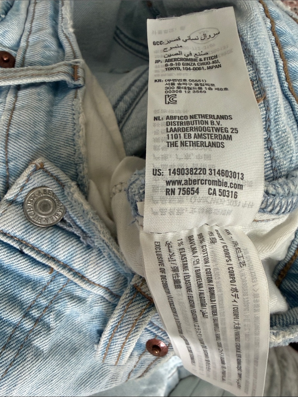 Abercrombie & Fitch Light Blue Denim Jean Shorts - Picture 4 of 4